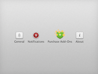 MailPop - Preference Icons gmail icons mac app mail mailpop preference icons