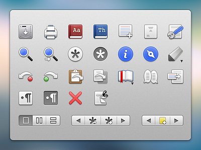 Final Draft - Menubar Icons final draft icons os x ui icons ui icons