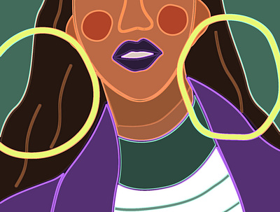 illustration practice01: cool girl graphic design illustration