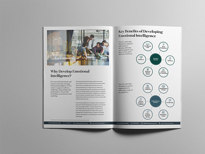 Emotional Intelligence Development Programs booklet branding brochure design design concept modern brochure typography