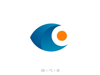 Eye Sea Sun. eye logo logo logodesign logomark wave logo