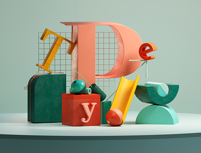 wHaT's YoUr... 3d illustration abstract b3d blender3d composition cyclesrender cycls design graphic typography