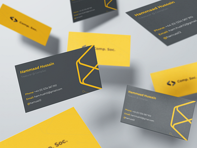 Comp Soc business cards mockup