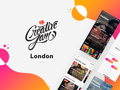 Screens from CreativeJam adobe adobe cc app design design digital digital design events app graphic london madewithadobexd material design ui ui design vector visual design