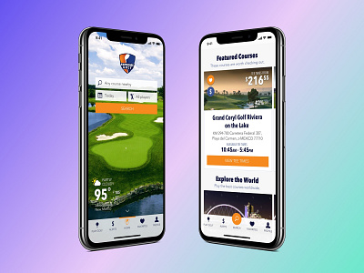 Supreme Golf - Native App Design application design creative director sketch app supreme golf ui design user experience design