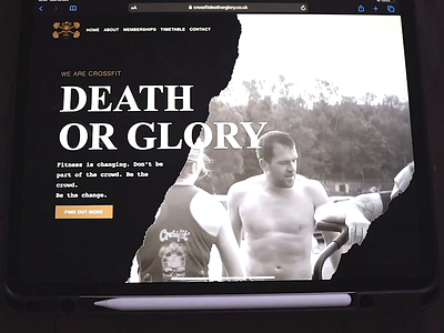 Website update for CrossFit Death or Glory crossfit gym one page site responsive video video background web design landing page website website design workout