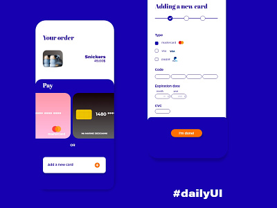 Credit card check out UI Design bankingapp dailyui design ui uidesign uidesigner uidesignpatterns uiux ux