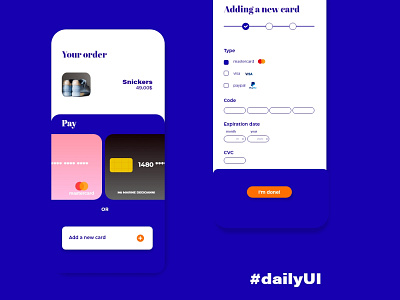 Credit card check out UI Design
