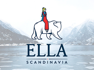 Logo - Ella Scandinavia animal art artist artwork bear brand design brand identity branding design fairytale girl illustration inspiration linework logo minimal princess typography vector