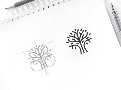 First logo sketch - The Noble Tree Cafe