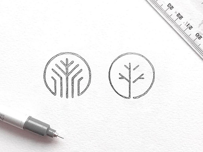 Final logo sketches - The Noble Tree Cafe