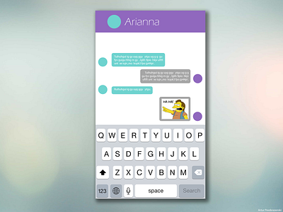 Daily UI #013 - Direct Messaging @dailyui adobe app ariana chat dailyui design haha icon illustration iphone letters lithuania messenger photoshop simpsons ui ui ux uidesign ux