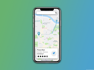 Daily UI #020 - Location Tracker @dailyui adobe app dailyui design iphone lithuania location tracker map ui maps navigate navigation navigation design search bar typography ui ui ux uidesign ux vilnius