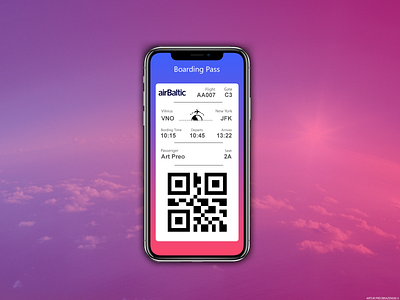 Daily UI #024 - Boarding Pass @dailyui adobe boarding pass boardingpass branding flight flight app flight booking flight booking app flight search fly icon illustration lithuania tic tac toe ticket ticket app typography ui uidesign