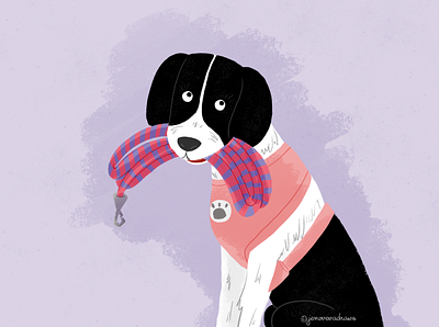 When your dog is stressed illustration