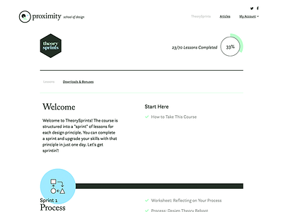 Proximity Course table of contents