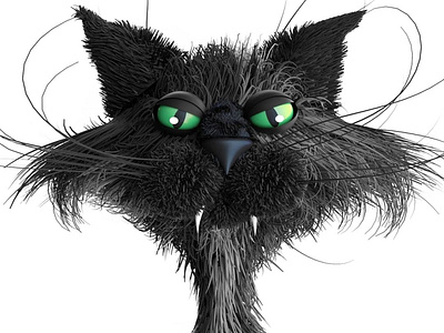 bad black cat 3d adobe animation c4d cartoon cinema4d design illustration render