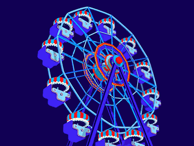 Ferris Wheel acrime adobe aftereffects cartoon edesign illustration motion