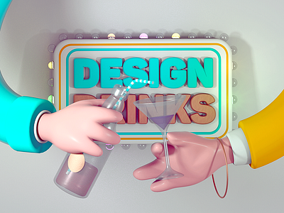 Design Drinks 3d acrime cartoon design edesign illustration motion