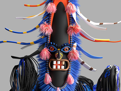 SURVA 3d acrime aftereffects animation c4d design illustration kukeri mask motion render
