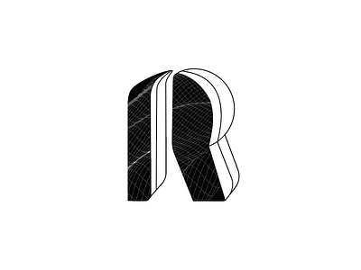 Rrrrr... icon lettermark r typographic