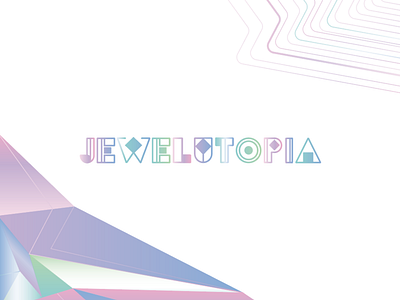 Jewelutopia Concept V2 geode geometic geometric design geometric font geometric illustration logo lowpoly lowpolyart typogaphy