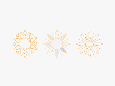 Geometric Sun Icons