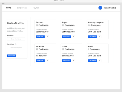 Hafta - Firms Dashboard app design flat hr hr cloud payroll typography ui ux web web app design web ui website