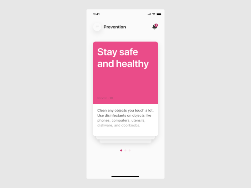 COVID - 19 | Stay safe animation clean corona coronavirus dailyui design dribbble figma gif gif animation health notice notification center prevention principle safety ui uidesign