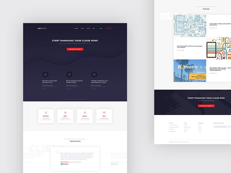 Botmetric Revamp by Chitrika on Dribbble