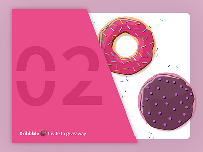 Dribbble Invite design donut dribbble dribbble best shot invitation invite love