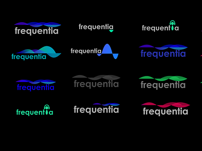 Frequentia concept logo illustration logo ui