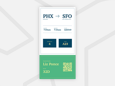 Boarding Pass [Daily UI / Day 024] 024 dailyui dailyui024 design ui