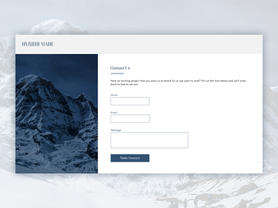 Contact Us [Daily UI / Day 028] 028 dailyui dailyui028 design hybridmade web web design