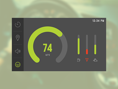 Car Interface [Daily UI / Day 034] 034 dailyui dailyui034 design ui