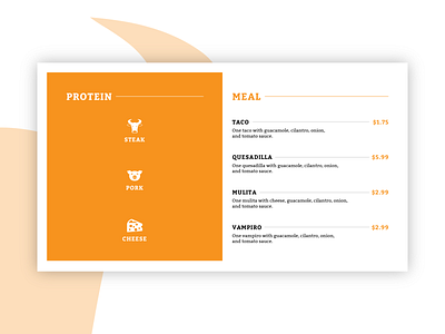 Food/Drink Menu [Daily UI / Day 043]