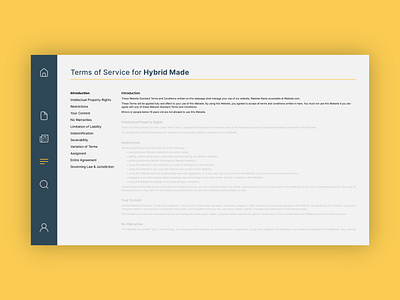 Terms of Service [Daily UI / Day 089] 089 dailyui dailyui089 design graphic design ui web web design