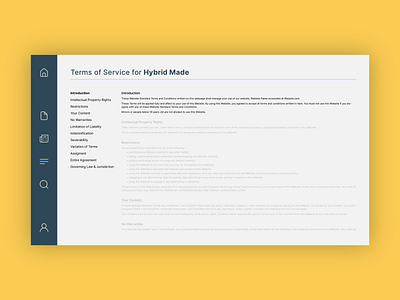 Terms of Service [Daily UI / Day 089]