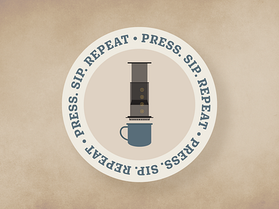 AeroPress Coaster aeropress coffee design graphic design vector