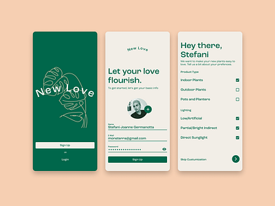 Daily UI 001 - Sign Up: New Love daily001 dailyui dailyui001 mobile mobile ui ui