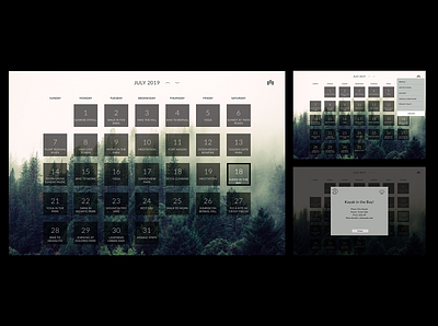Calendar Design dailyui design outdoors ui