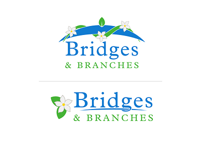 Bridges & Branches School of Natural Healing affinitydesigner branding clean flat floral logo representation school school logo simple vector