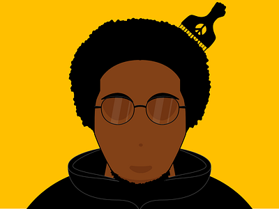 Me affinitydesigner african american black cartoon clean faceless glasses illustration vector vector art vector illustration
