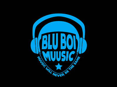 Blu Boi Muusic adobe adobe illustrator artist blue branding clean flat icon logo logotype music record record label spotify vector