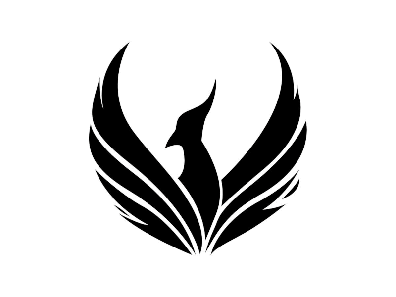 Phoenix Design: Jess High - Empowerment Coaching bird branding empowering favor flame flat growth logo phoenix phoenix logo powerful simple typography vector