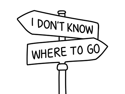 I Don't Know Where To Go design illustration lost map street