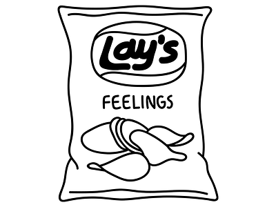 Eating My Feelings chips design feelings flavor illustration lays