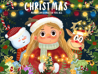 Merry Christmas christmas design illustration