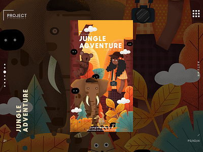 Jungle Adventure design illustration ui