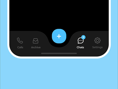Navigation Bar - Motion animation chat chat app clean dark dark app dark mode dark ui motion navigate navigation navigation bar navigation design navigation menu product design ui ui design ux design